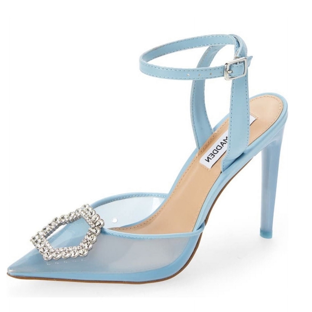 Blue Transparent Stilettos Heels Elegant Wear Office Wear Career Wedding - Picture 7 of 16
